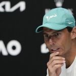 Rafael Nadal, durante la conferencia de prensa