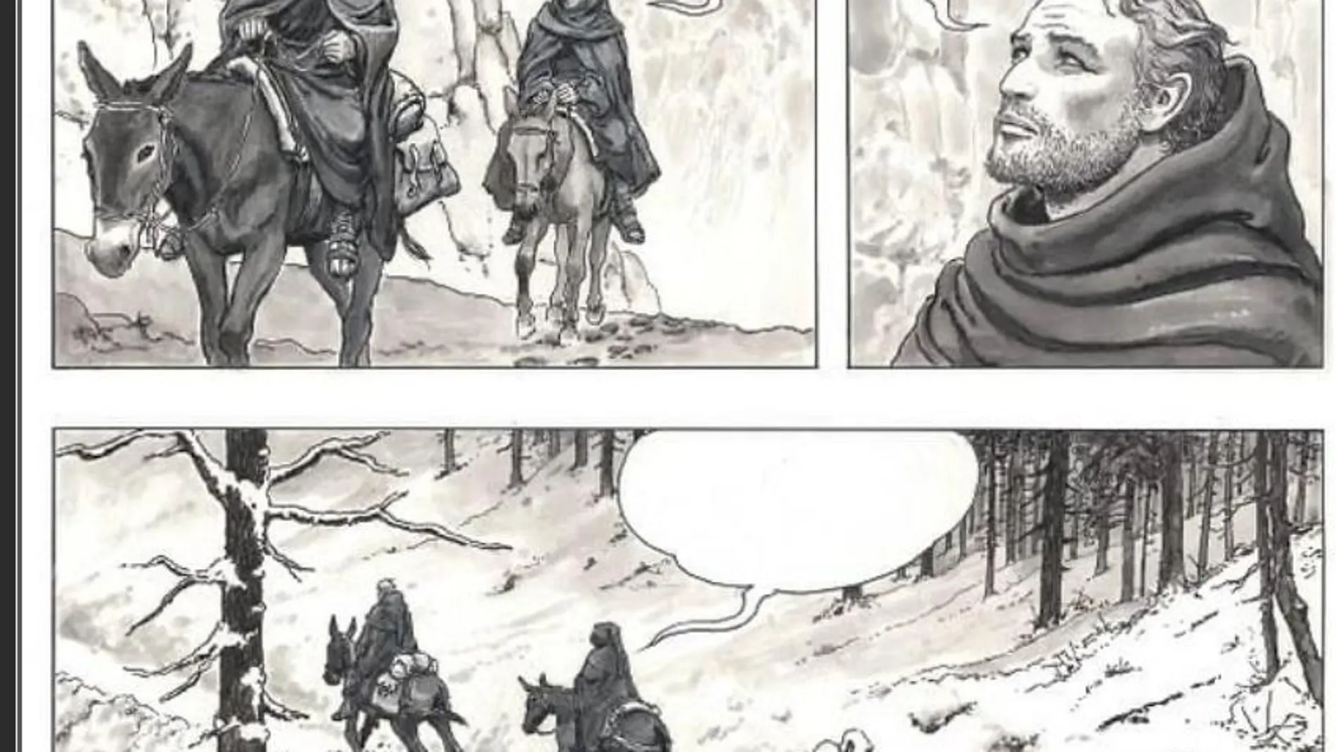 Primeras páginas de "El nombre de la rosa", por Milo Manara