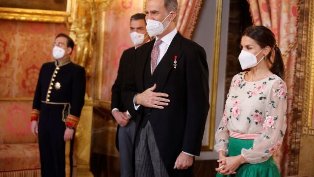 Los Reyes Felipe y Letizia durante un acto la semana pasada
