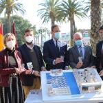 La concejala de Turismo de Cartagena, Cristina Pérez; el director del Itrem, J.Francisco Martínez; el consejero de Presidencia, Marcos Ortuño; el director de APC, Fermín Rol; y el jefe de desarrollo de negocio de la Autoridad Portuaria, Fernando R. Muñoz