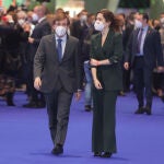 José Luis Martínez Almeida e Isabel Díaz Ayuso, a su llegada a la 42ª edición de la Feria Internacional del Turismo, Fitur 2022, en Ifema