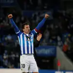 Mikel Oyarzabal con la Real Sociedad.