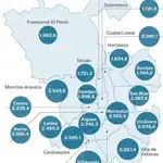Incidencia acumulada a 14 días en Madrid