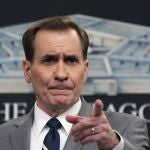 El portavoz del Pentágono, John Kirby, ayer en una rueda de prensa en Washington
