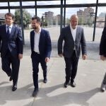 Mañueco, Tudanca, Igea y Fernández antes de uno de los dos debates que se celebraron en las pasadas elecciones de 2019