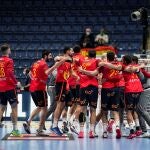 Los Hispanos celebran la clasificación para las semifinales del Europeo
