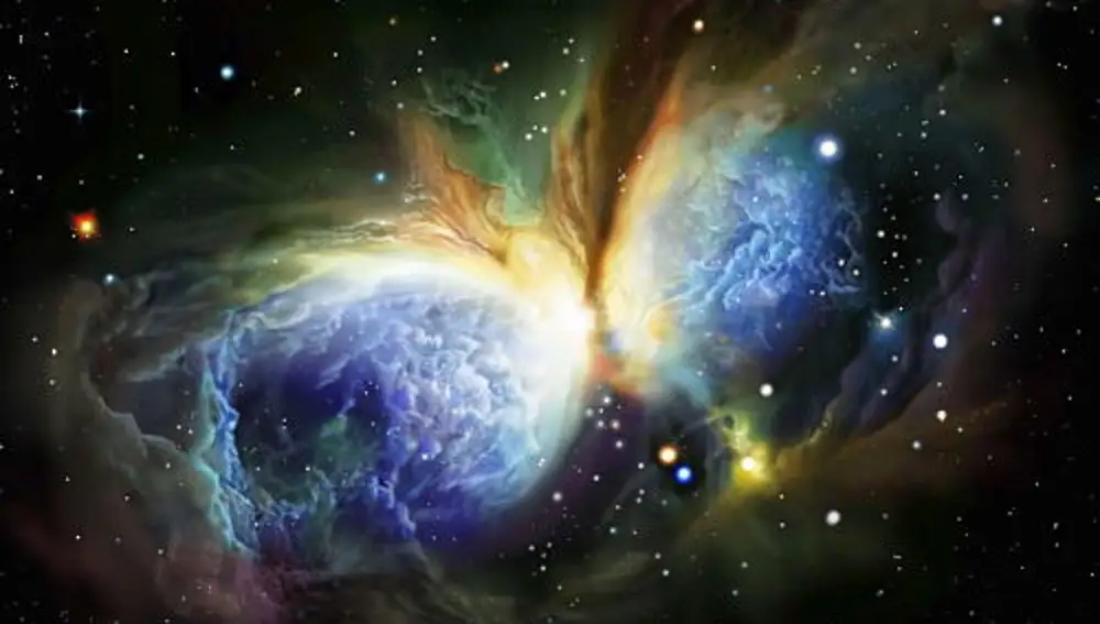 Esta Imagen tomada por el Hubble muestra una estrella recién formada llamada S106 IR | Fuente: NASA