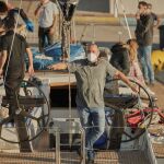 El director Pau Freixas en un momento del rodaje de la serie
