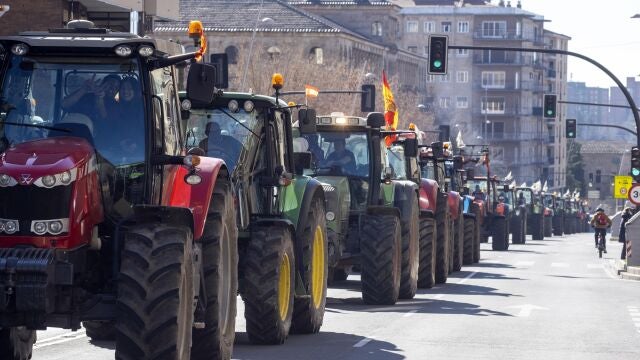 Tractorada de protesta por las calles de Salamanca