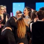 La cantante Chanel (c) y su canción "SloMo" representarán a España en Eurovisión 2022