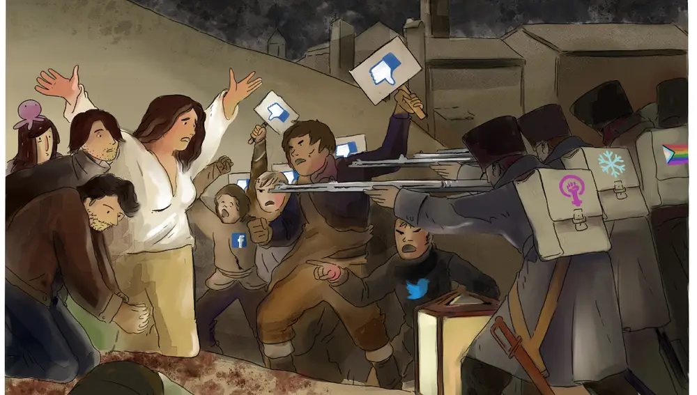 Viñeta sobre los "neorrancios" y los "retroprogres"