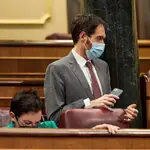 El portavoz de UPN Sergio Sayas en el pleno del Congreso