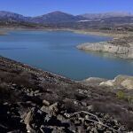 Vista del Embalse de la Viñuela en la provincia de Málaga