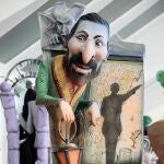 Ninot del líder de VOX, Santiago Abascal, en la exposición del Ninot de las Fallas de Valencia de 2022