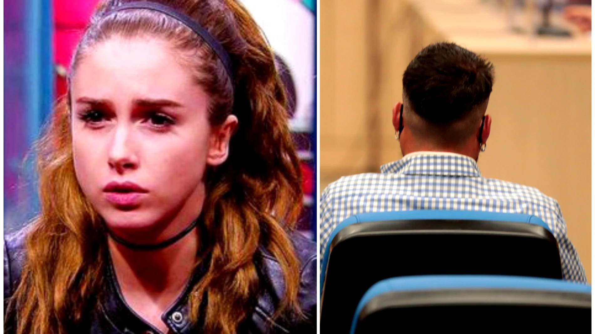 Carlota Prado en una imagen de archivo y José María López en el juicio por presuntos abusos sexuales