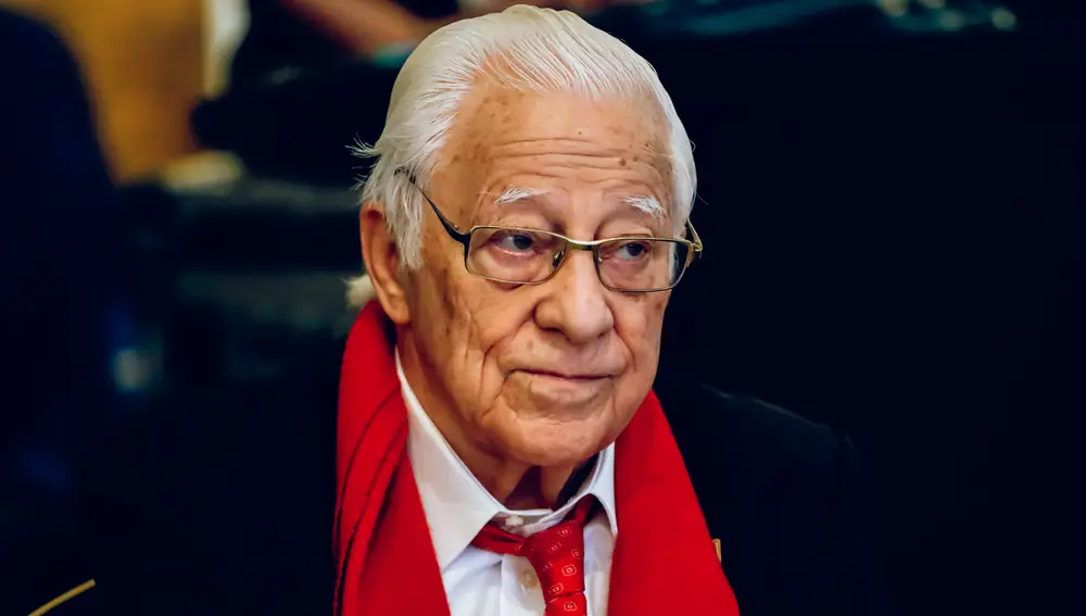 El padre Ángel en un desayuno informativo del Fórum Europa, en el Hotel Mandarin Oriental Ritz, a 9 de febrero de 2022, en Madrid (España).