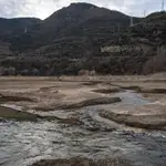 El pantano de La Baells, que se encuentra al 56% de su capacidad, en el Berguedà, Barcelona
