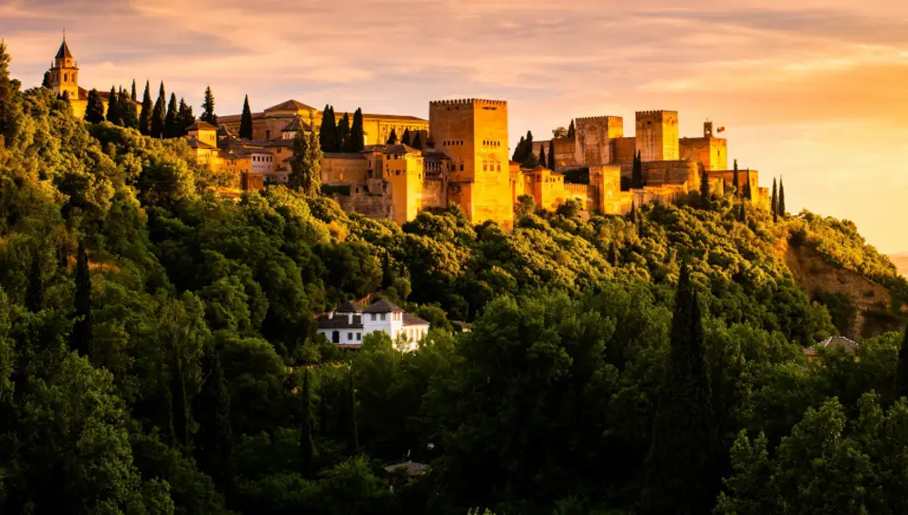Vista de Granada al atardecer.