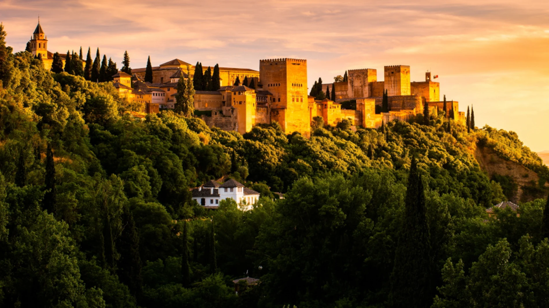 Vista de Granada al atardecer.