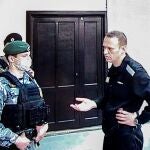 El opositor ruso Alexei Navalny en el juicio