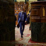 Pedro Sánchez tras la sesión de control al Gobierno en el Congreso de los Diputados