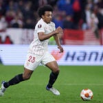 Jules Koundé con el Sevilla.