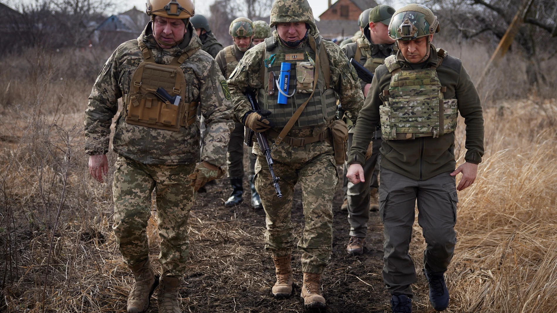 El presidente ucraniano, Vlodomir Zelenski, ayer, en Donetsk