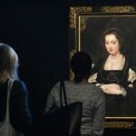 La obra maestra del siglo XVII de Rubens, Retrato de una dama, en la casa de subastas DESA Unicum en Varsovia, Polonia. (AP Photo/Czarek Sokolowski)