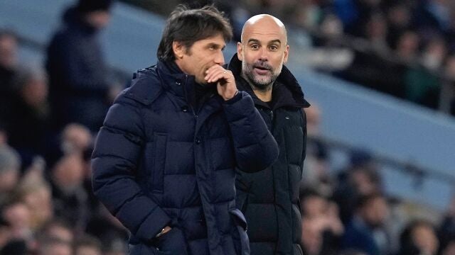 Pep Guardiola y Antonio Conte