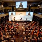 La vicepresidenta de EE UU, Kamala Harris, ayer en Múnich