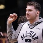 Luka Doncic, en el entrenamiento previo al All-Stars