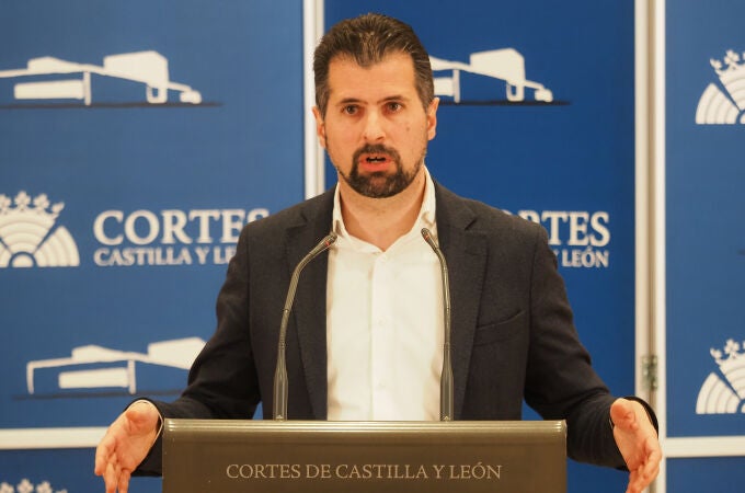 El secretario general del Partido Socialista de Castilla y León, Luis Tudanca, tras la reunión con Fernández Mañueco