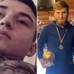 Los futbolistas Vitalii Sapylo y Dmytro Martynenko.