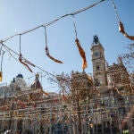 Mascletá en la plaza del Ayuntamiento de Valencia