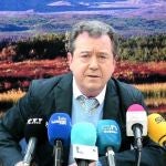 Juan Fernández durante una rueda de prensa. LINARES PRIMERO