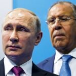 El ministro ruso de Exteriores, Sergei Lavrov, y el presidente Vladimir Putin, en una imagen de archivo