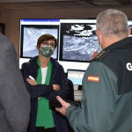 La directora general de la Guardia Civil, María Gámez, con los brazos cruzados. EFE/ Delegación del Gobierno en Melilla