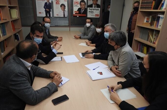 Reunión entre el PSOE y Soria ¡Ya!. EUROPA PRESS 03/03/2022