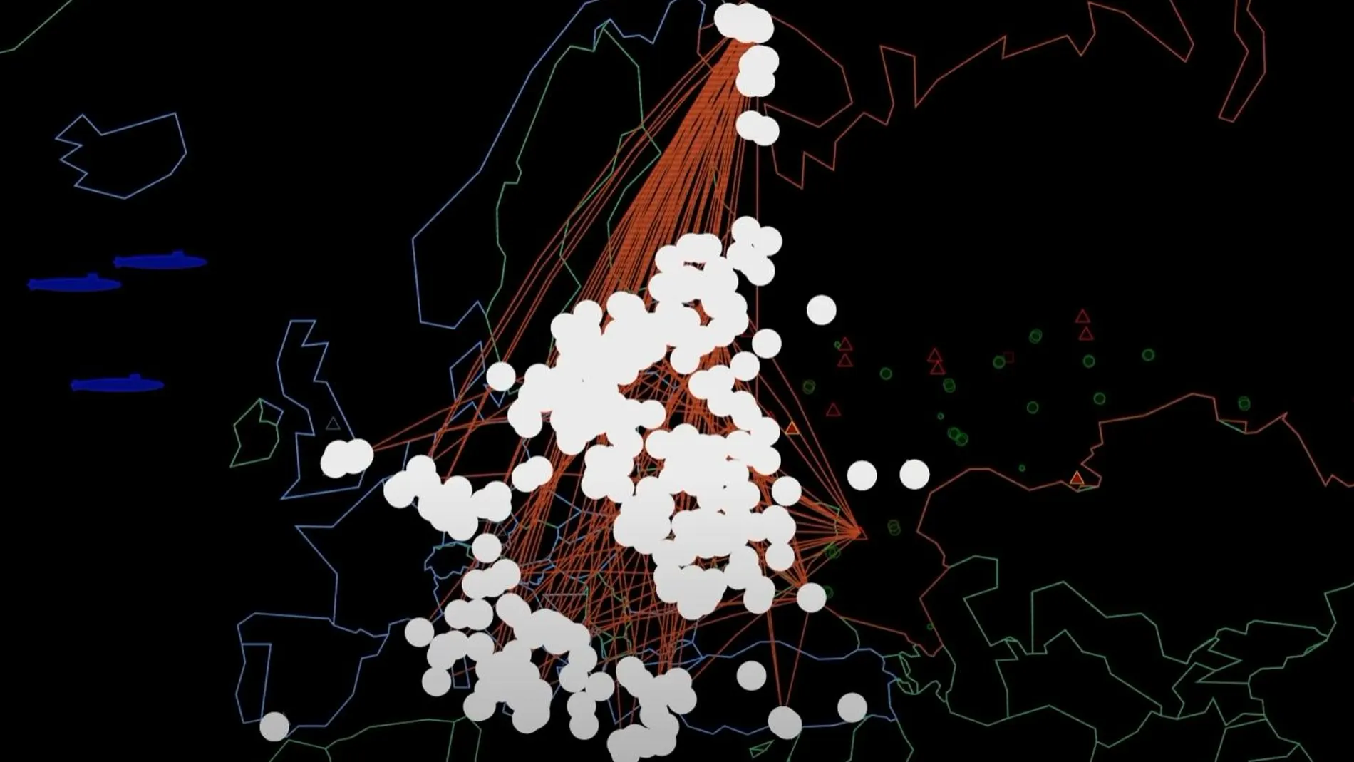 Tras solo tres horas de conflicto, la mayor parte de Europa estaría arrasada.