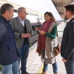 De izquierda a derecha, el presidente del PP en Cartagena, Joaquín Segado; el senador Francisco Bernabé; la diputada Isabel Borrego y el secretario ejecutivo de Infraestructuras, Urbanismo y Vivienda del PPRM, José Francisco Lajara