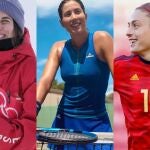 Queralt Castellet, Garbiñe Muguruza y Alexia Putellas