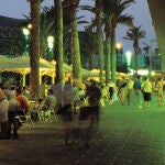 Zona de ocio nocturno en el Port Olímpic de Barcelona