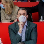 El presidente del Gobierno y secretario general del PSOE, Pedro Sánchez, preside la reunión del Comité Federal del PSOE, en la sede del PSOE de la calle Ferraz
