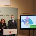 La consejera de Educación, María Isabel Campuzano, en una rueda de prensa sobre la solicitud de plazas educativas