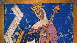 Miniatura medieval que representa a la reina Urraca Miniatura medieval que representa a la reina Urraca