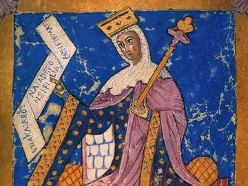 Miniatura medieval que representa a la reina Urraca Miniatura medieval que representa a la reina Urraca