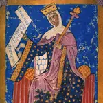 Miniatura medieval que representa a la reina Urraca