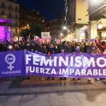Cabeza de la manifestación del 8M en Valladolid