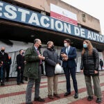 El consejero de Fomento y Medio Ambiente en funciones, Juan Carlos Suárez-Quiñones, visita el estado de las obras de la estación de autobuses de León