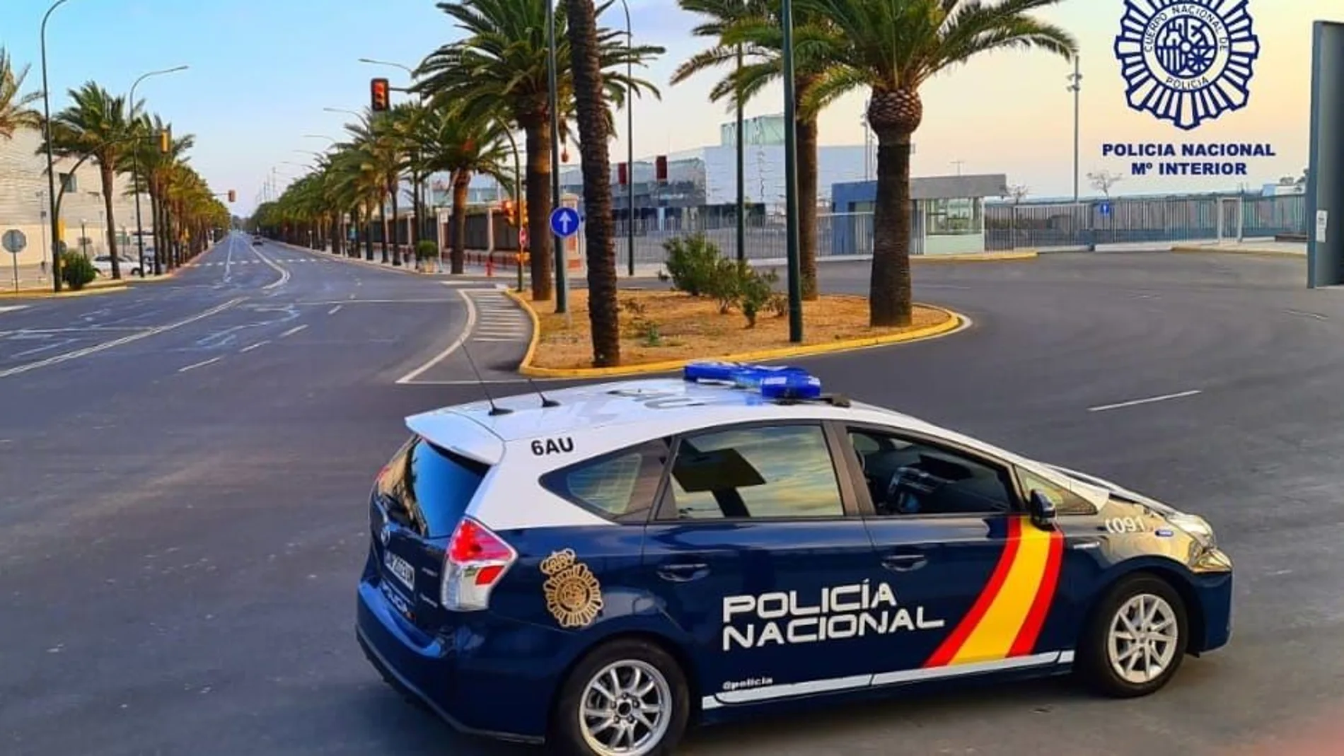 Patrulla de la Policía Nacional en Huelva
